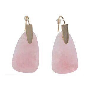 Kendra Scott - Rose Quartz Fishhook Drop Earrings